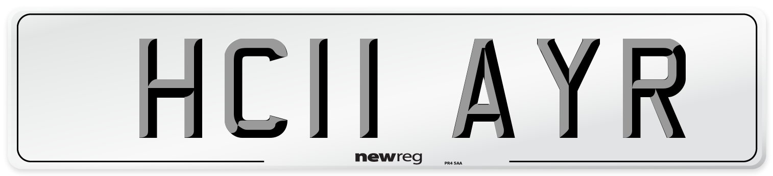 HC11 AYR Number Plate from New Reg